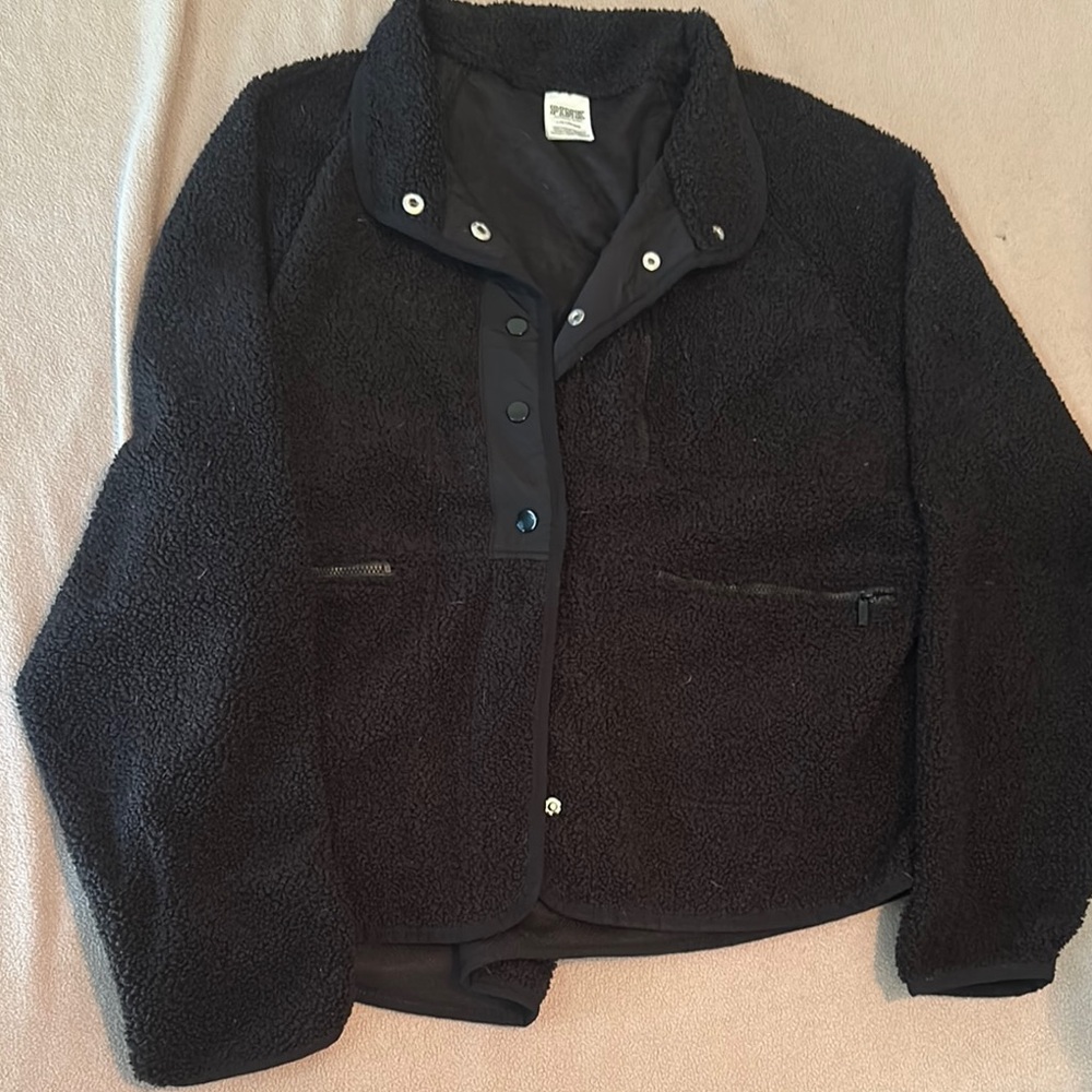 PINK Victoria's Secret Black Utility Jacket